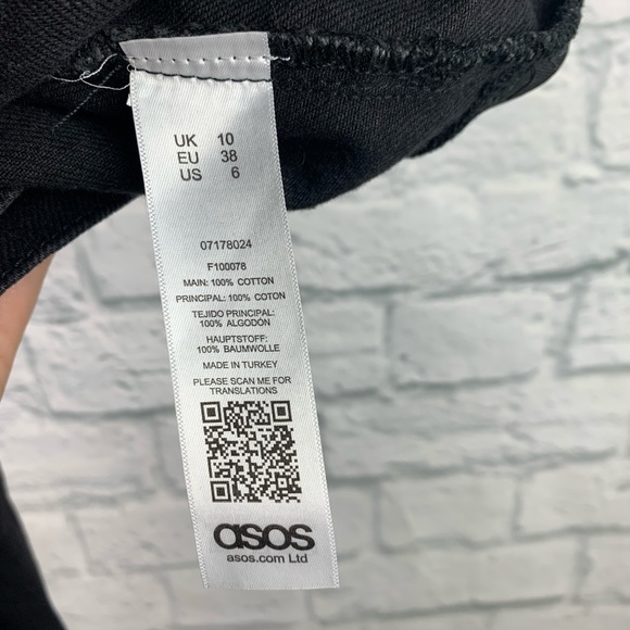 Asos Raw Hem Black Denim Maternity Jeans 6 - Picture 8 of 8